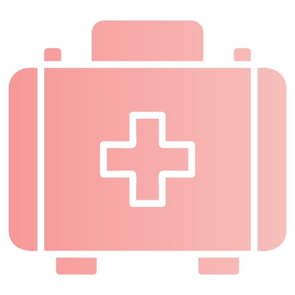 First Aid Kit Glyph Gradient Icon vector