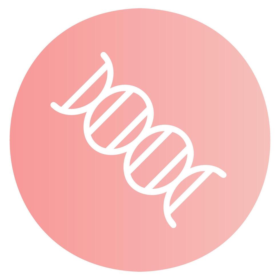 DNA Helix Glyph Gradient Icon vector