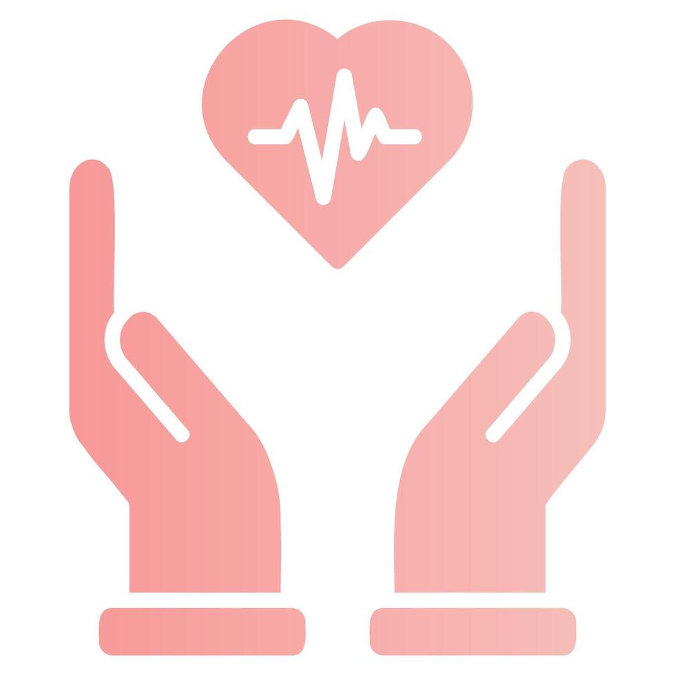 Protecting Heart Health Glyph Gradient Icon vector