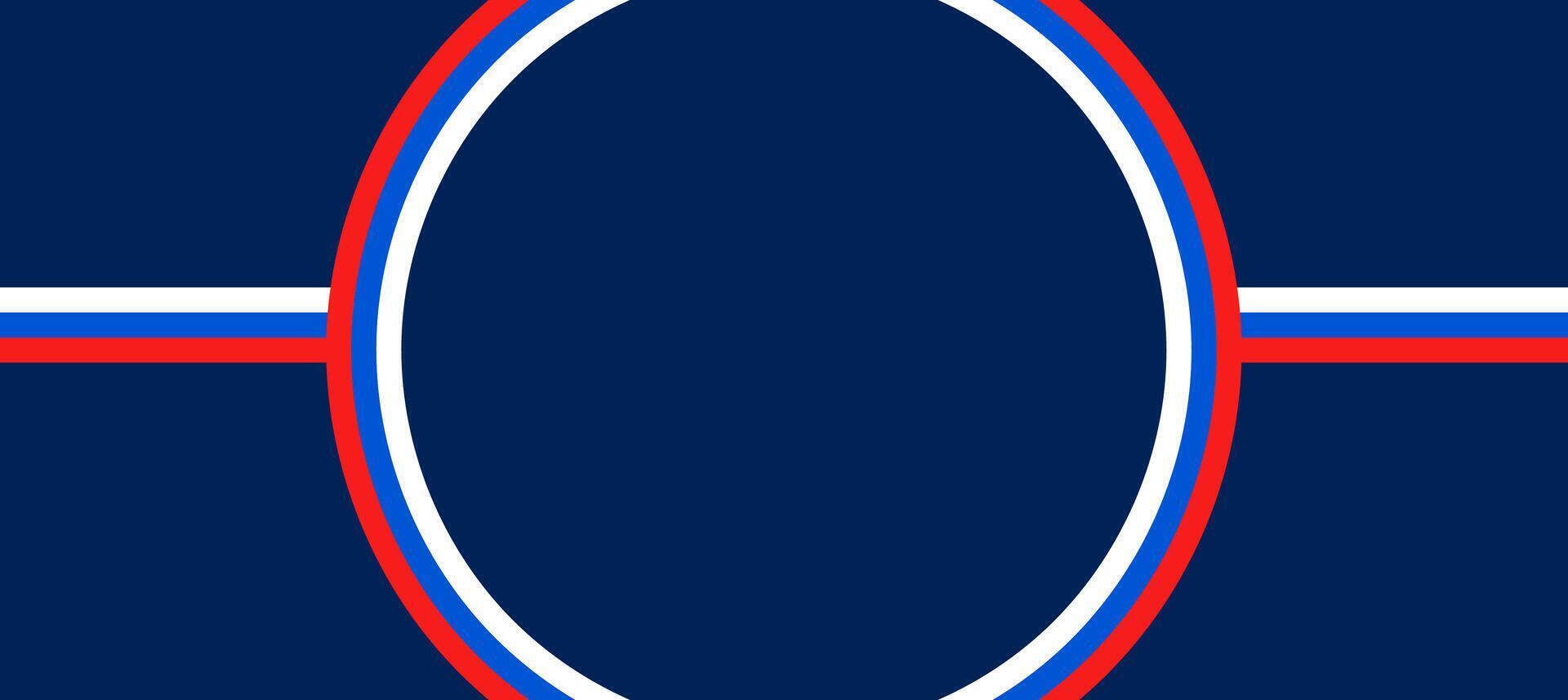 a blue and red oval with a white stripe vector