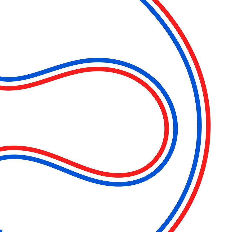 white background with a red and blue stripe vector