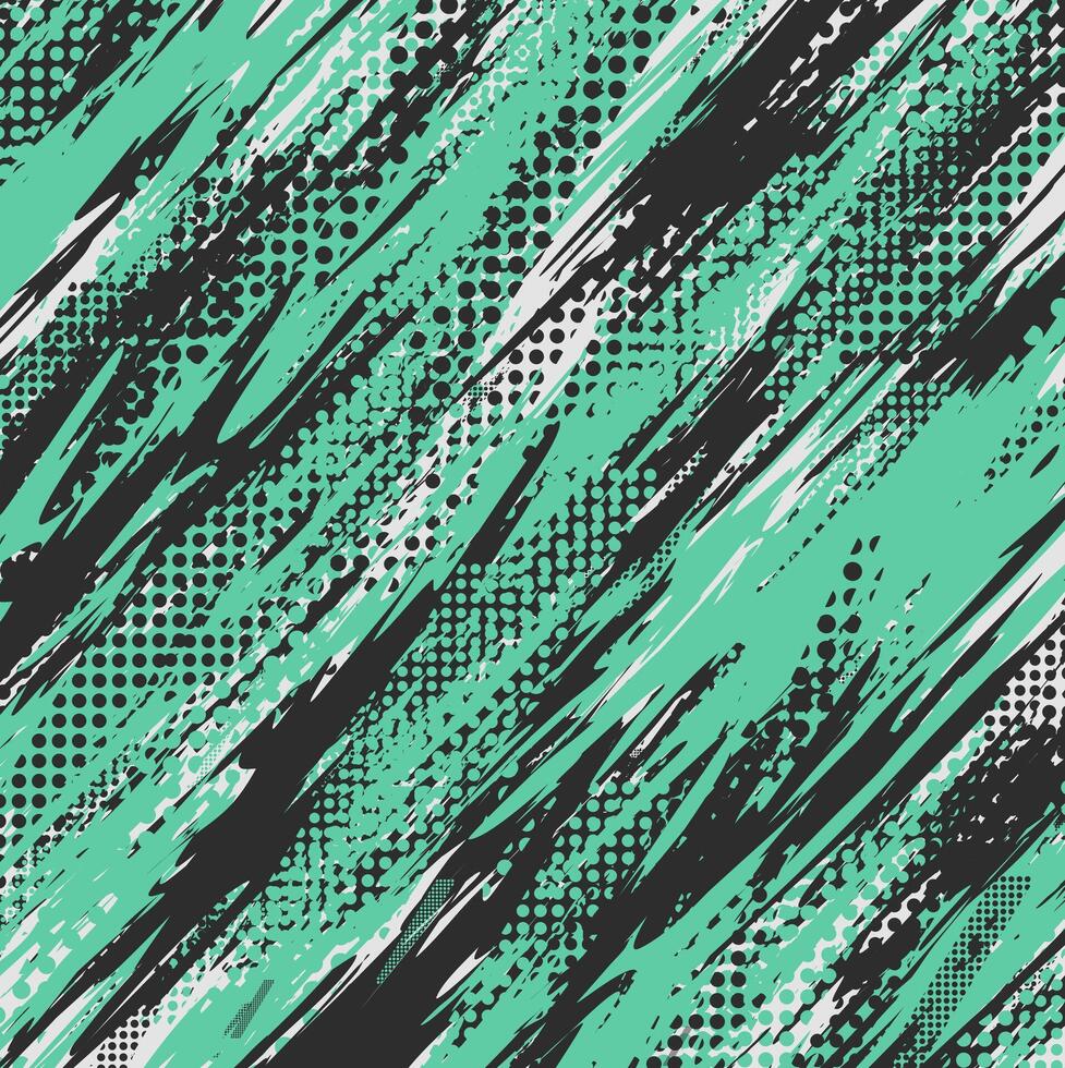 a green and black grunge background with a black and white paint splatter vector