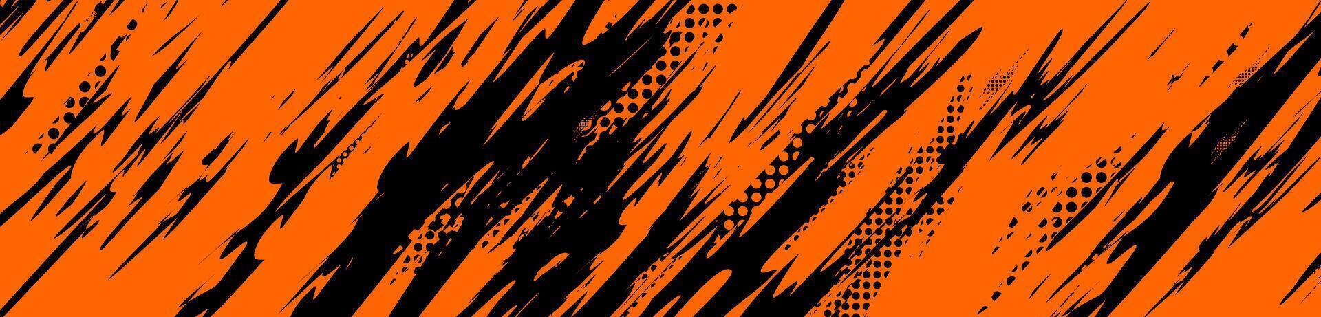 a black and orange background with a few lines vector