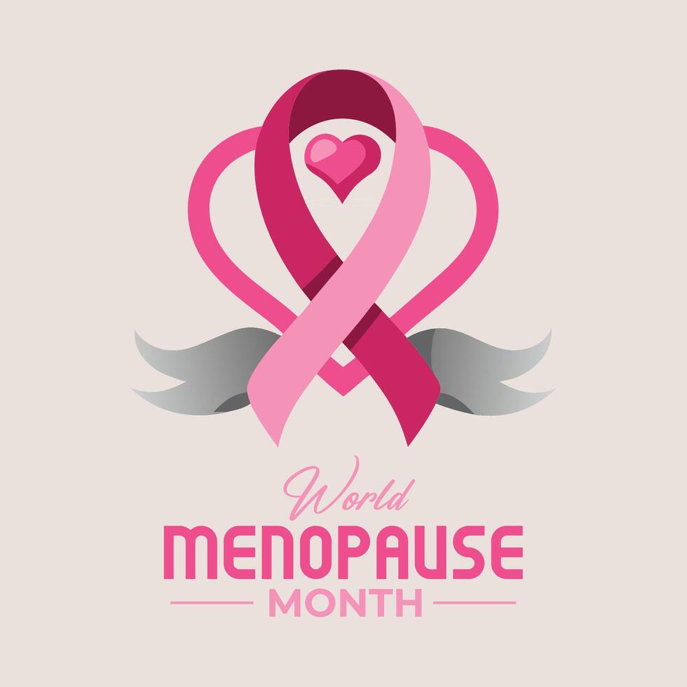 World Menopause Day Typography Poster and Social Media Post Template vector