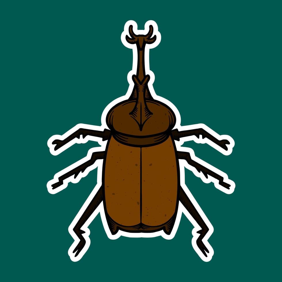 Hand drawn Insect Doodle Sticker Illustration vector