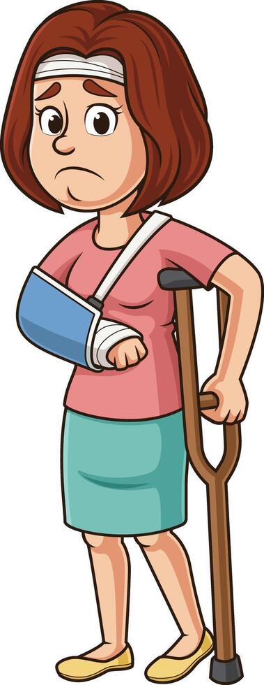 Caucasian woman looking hurt cartoon drawing vector