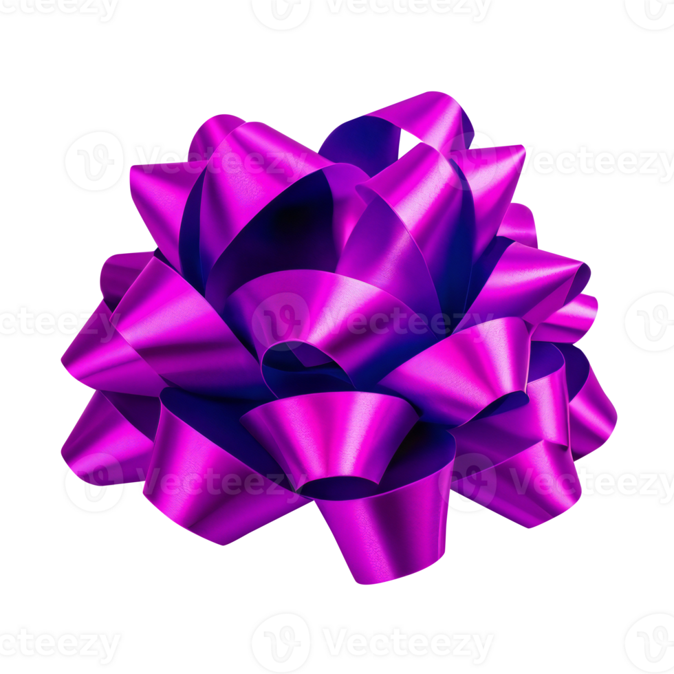 Decorative pink bow isolated on background. Design element for gift png