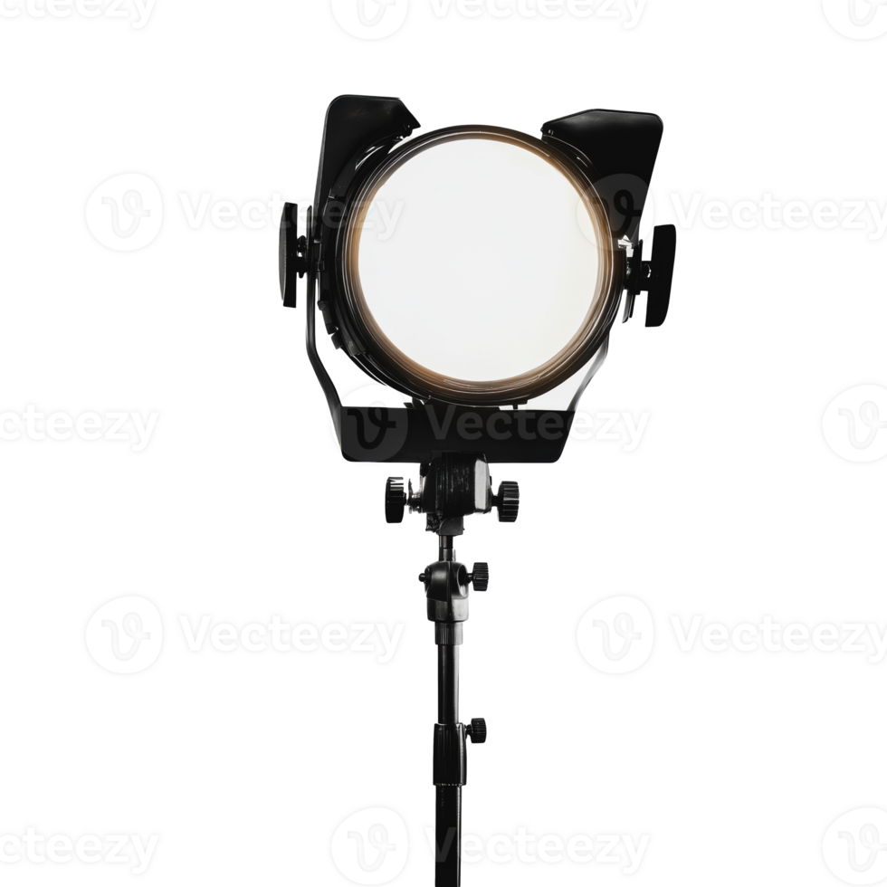 Studio lighting setup with spotlight on stand png