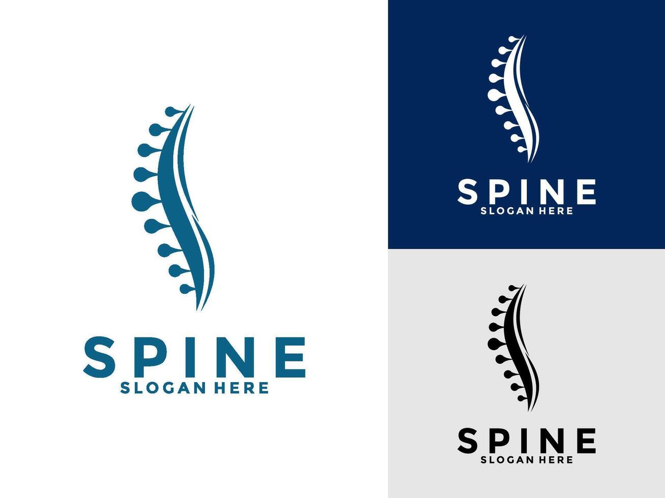 Chiropractic spine logo design, Abstract Spine , Backbone logo template vector