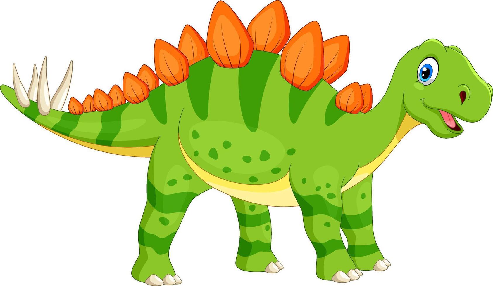 A stegosaurus dinosaur cartoon vector
