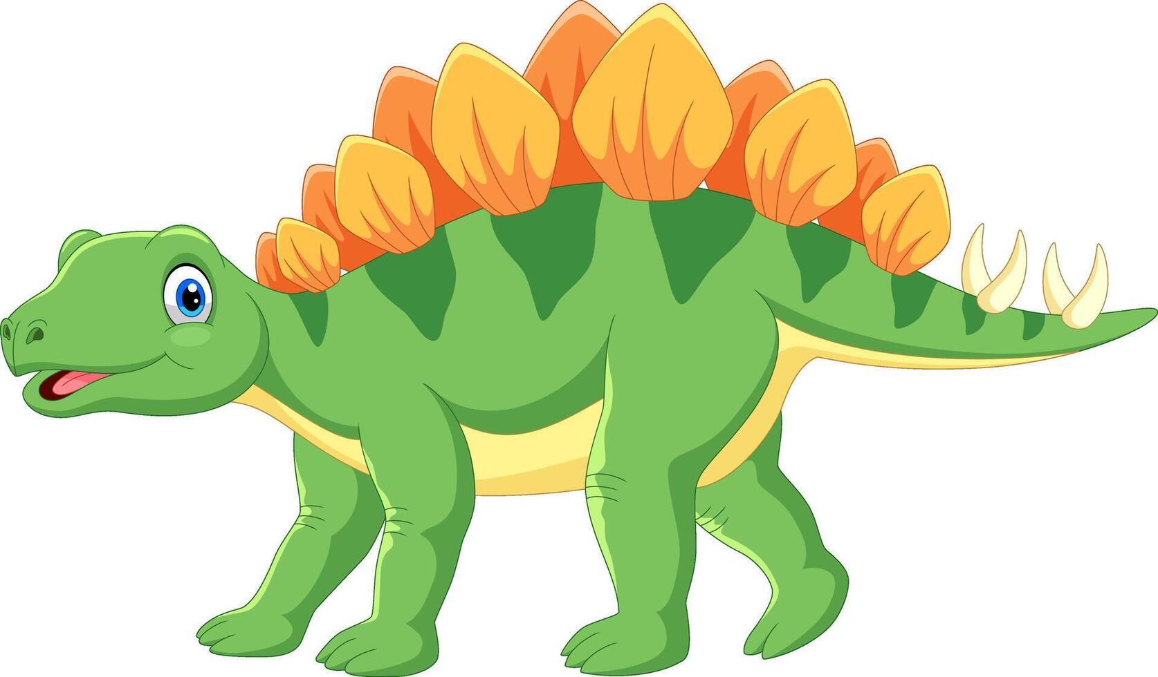 Cute stegosaurus cartoon isolated on white background vector