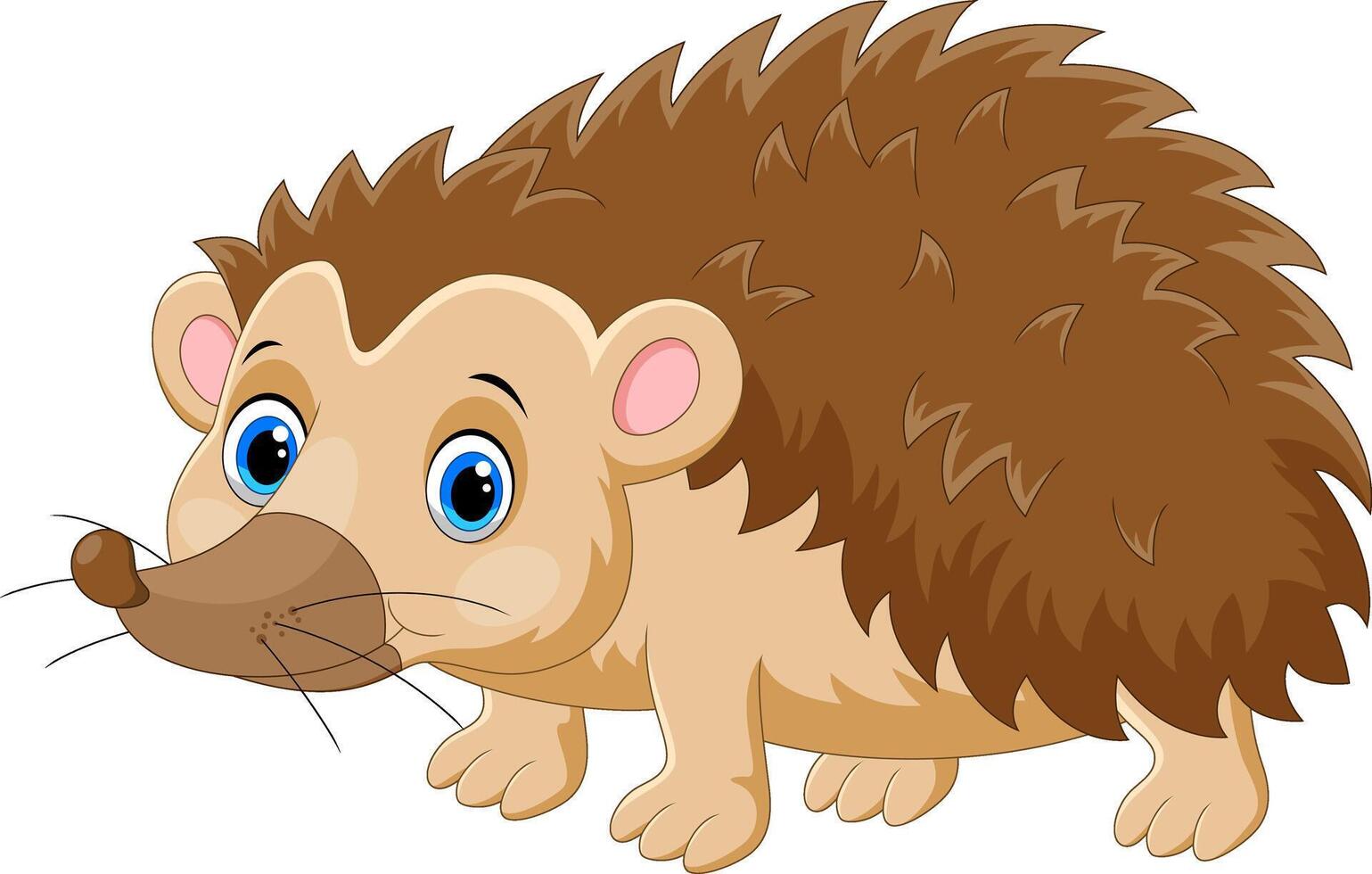 Cute porcupine cartoon vector