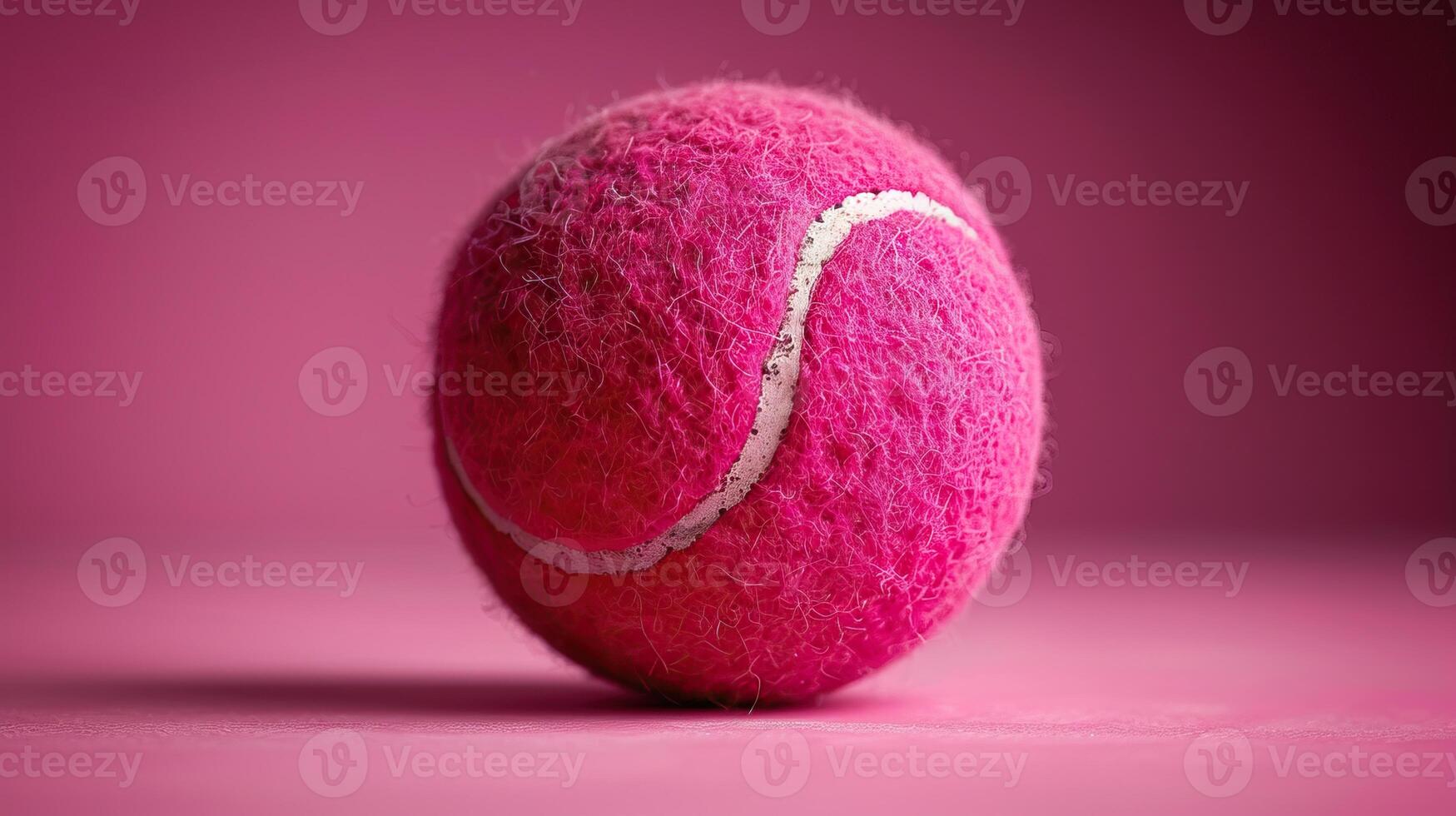 A pink tennis ball on a pink background. photo