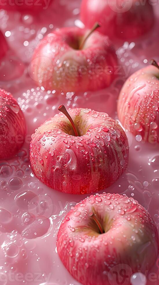 A variety of fresh, crisp apples with a sweet and slightly tart flavor. Perfect for eating, baking, or making cider. photo