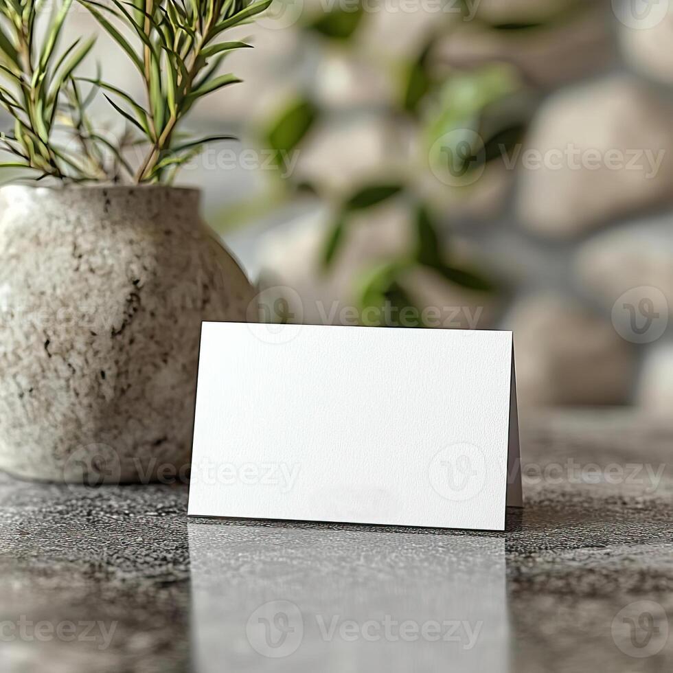 A business card mockup photo