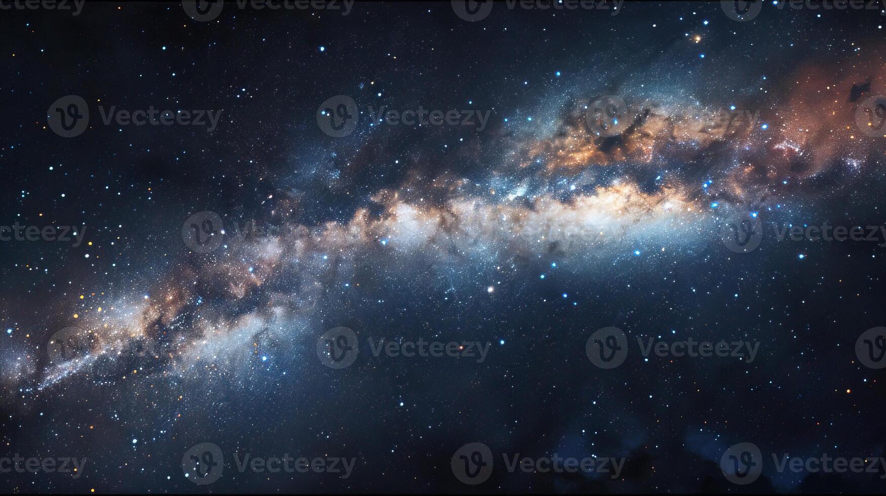Stunning view of the Milky Way galaxy filled with stars and cosmic wonders in the vast expanse of outer space. photo