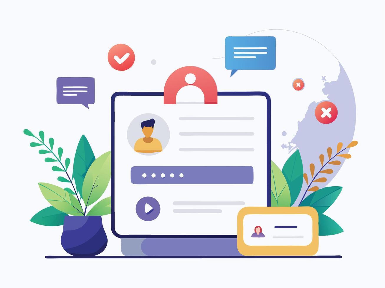 Sign Up and Log In Wireframe Exploration vector