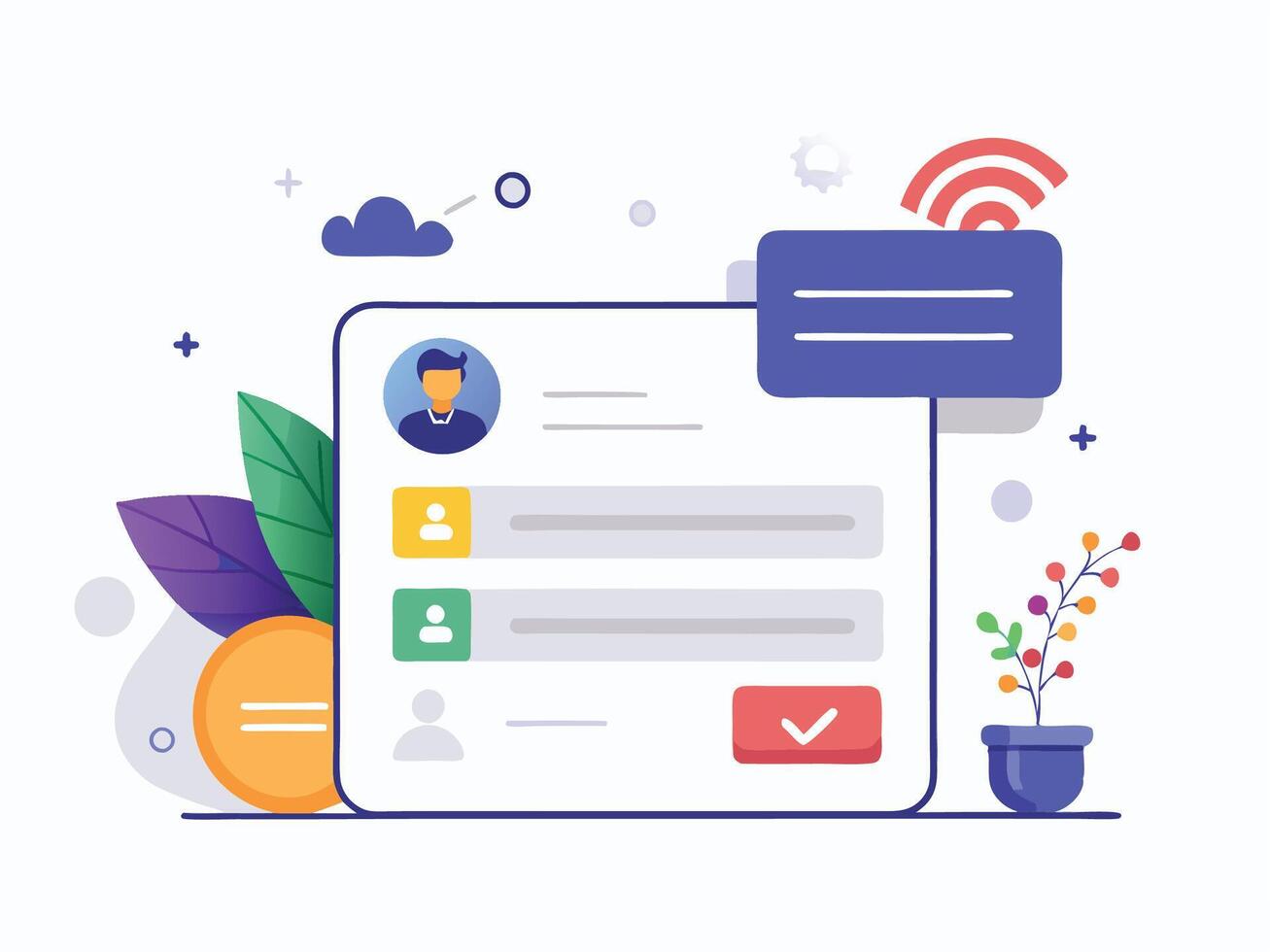 Sign Up and Log In UI Wireframe vector