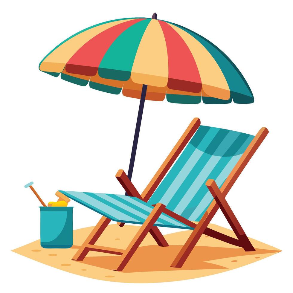 Portable Beach Shade and Seating vector