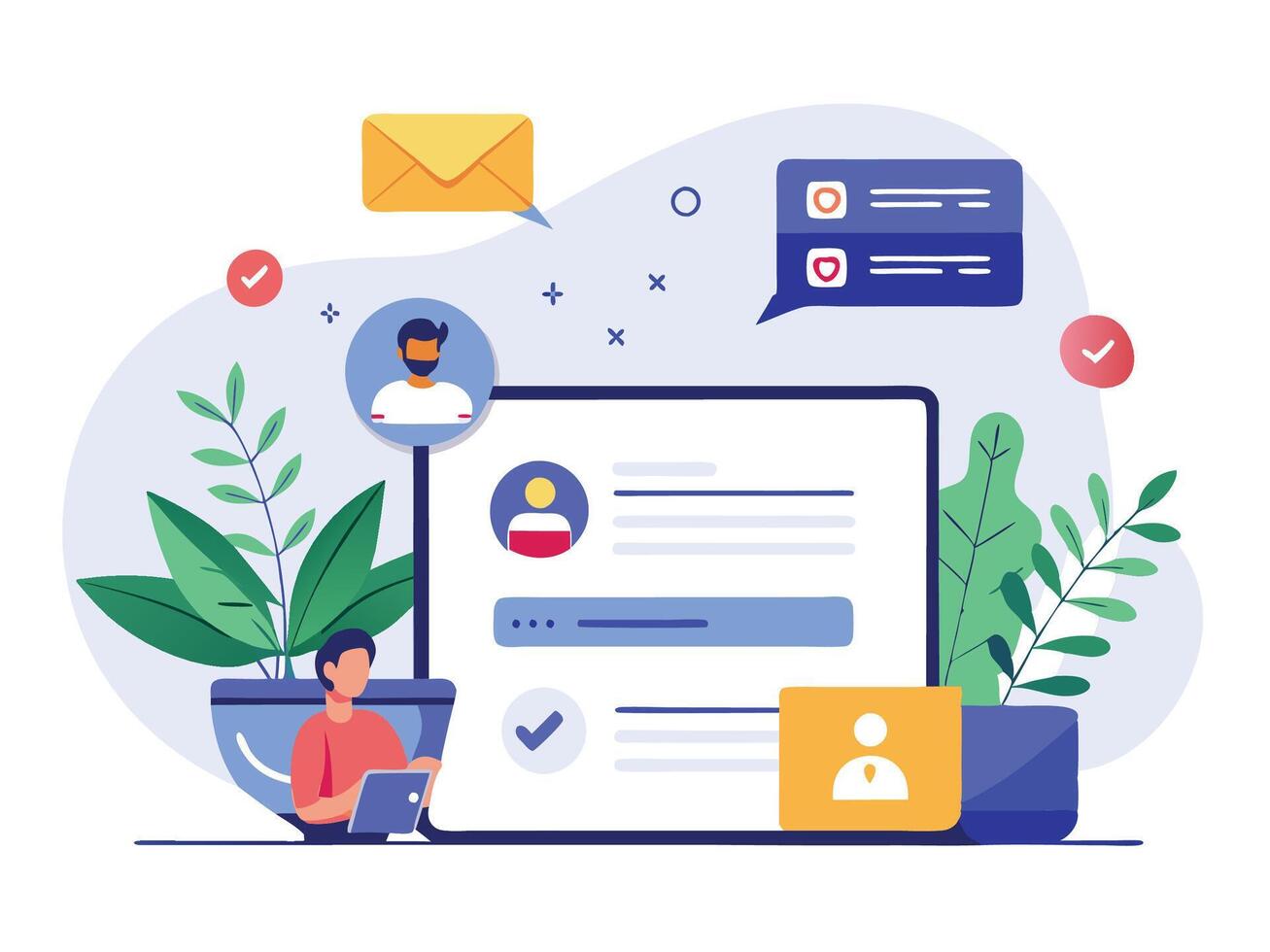 Sign Up and Log In Screen Components vector