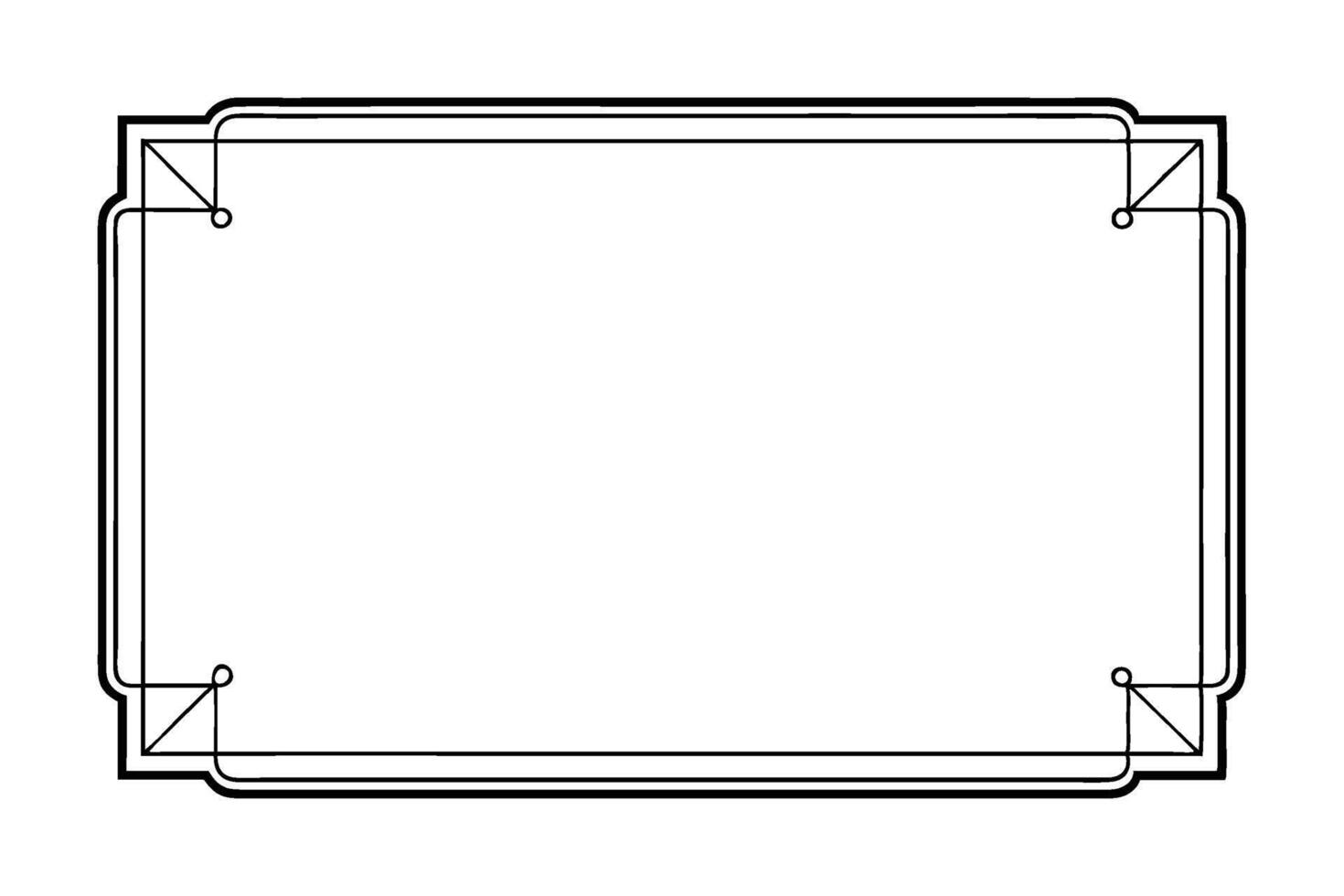Black and white picture frame for modern wall on white background vector