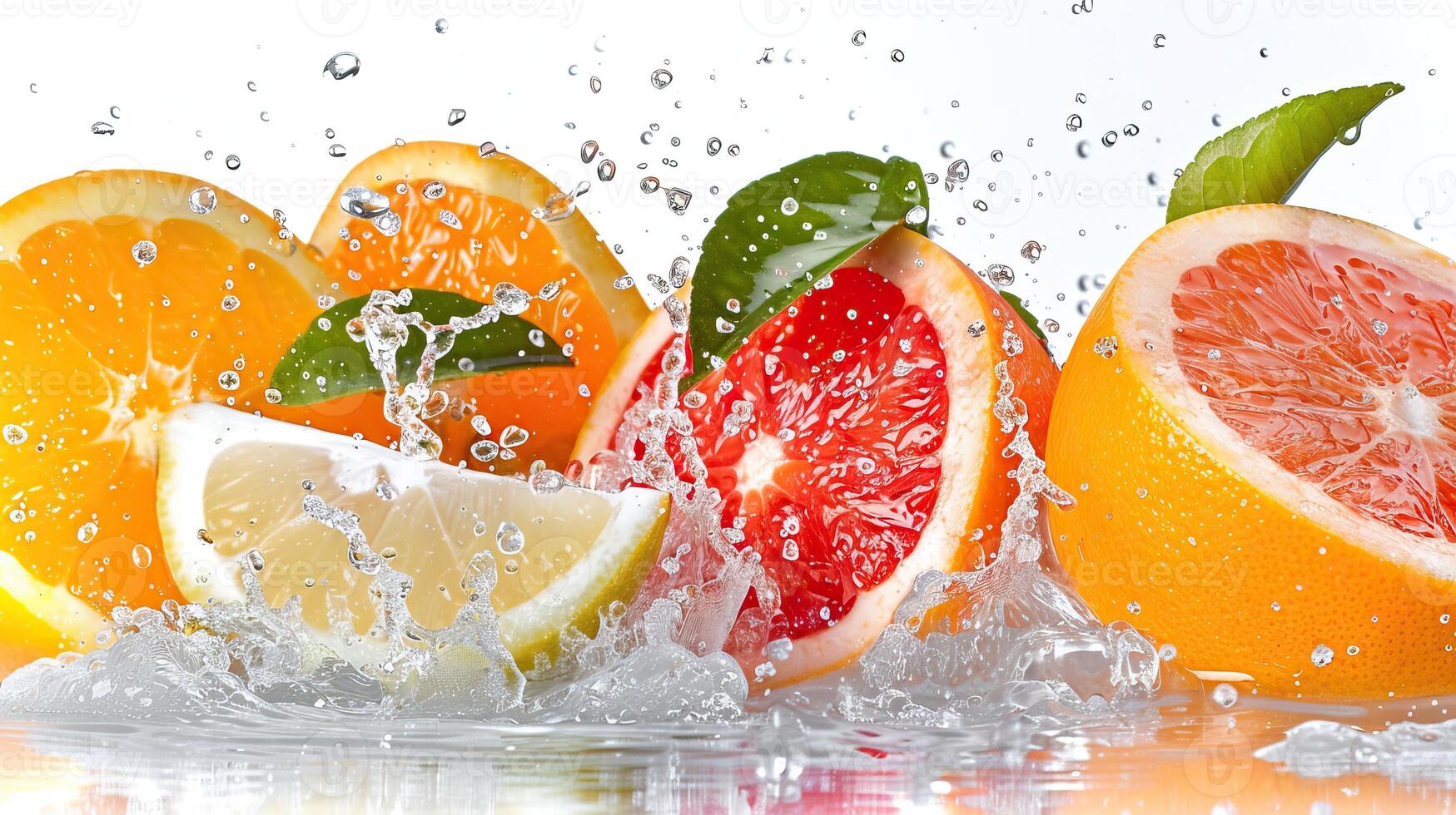 Fresh and juicy citrus fruits. photo