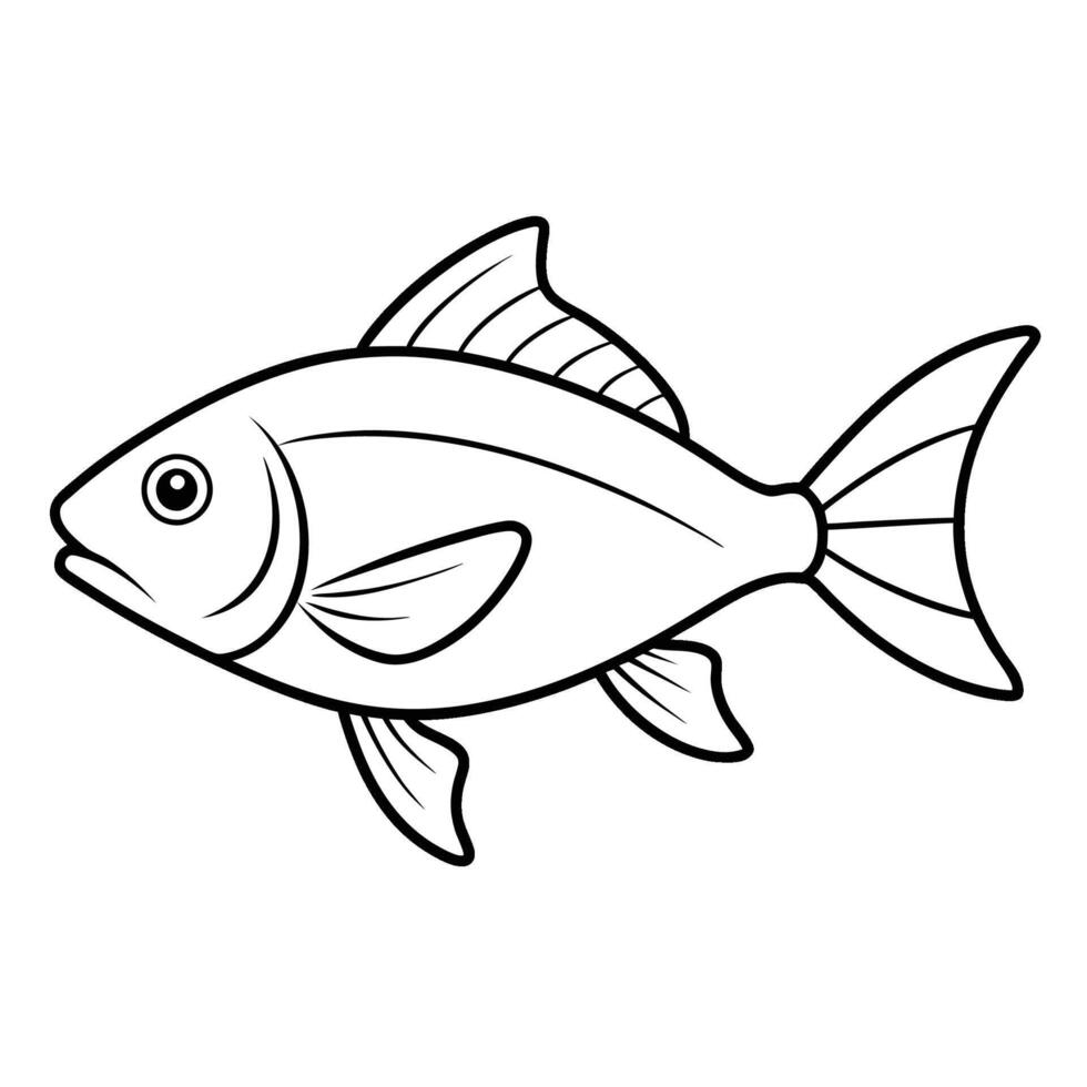 Fish Outline For Kids 49110248 Vector Art At Vecteezy Fish Outline For Kids Free Vector