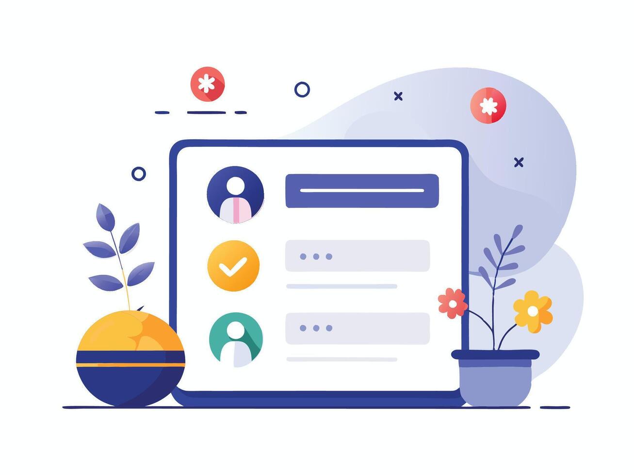 Behind the Scenes- Sign Up and Log In vector