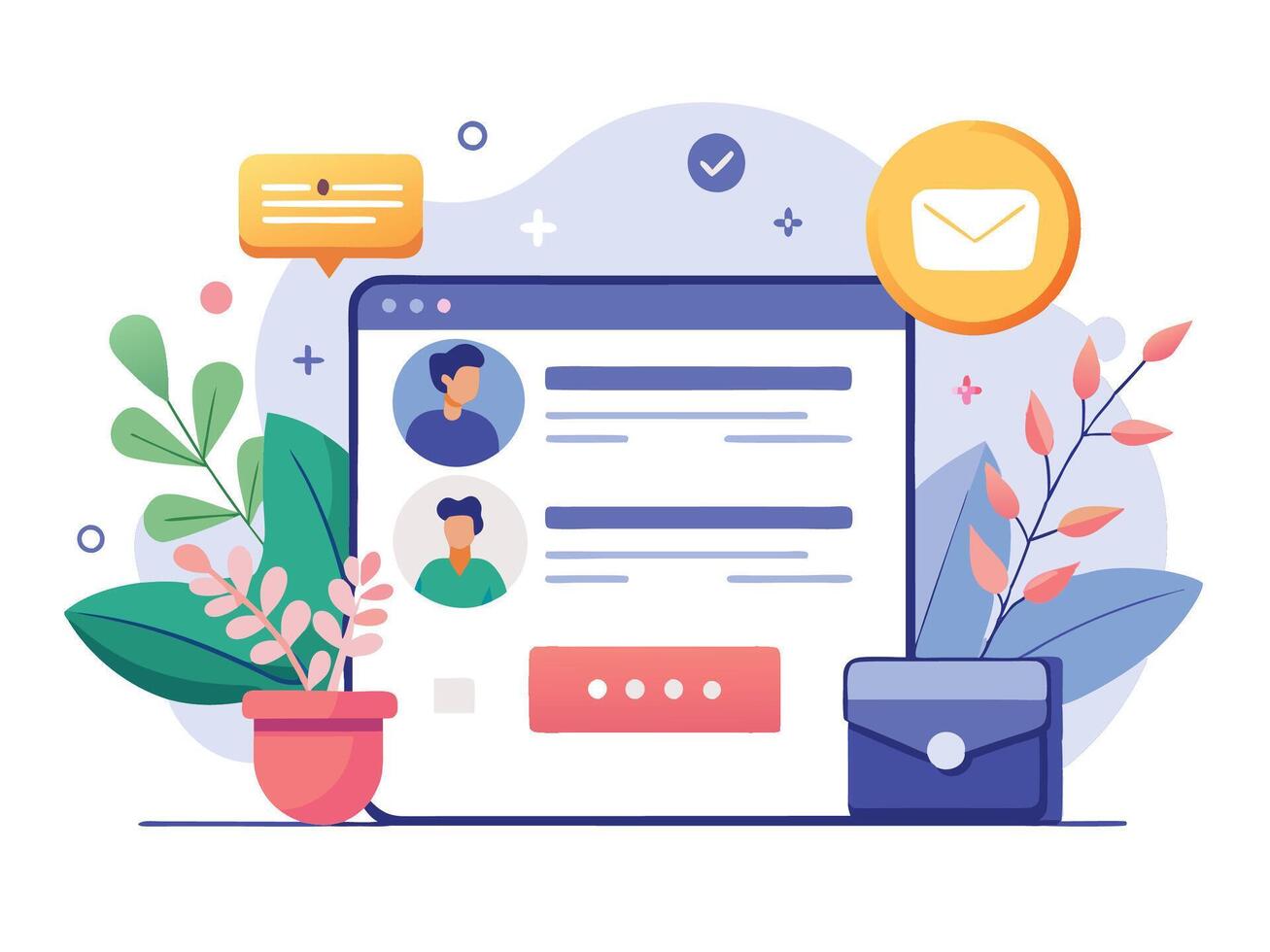 Visualizing the Sign Up-Log In Journey vector