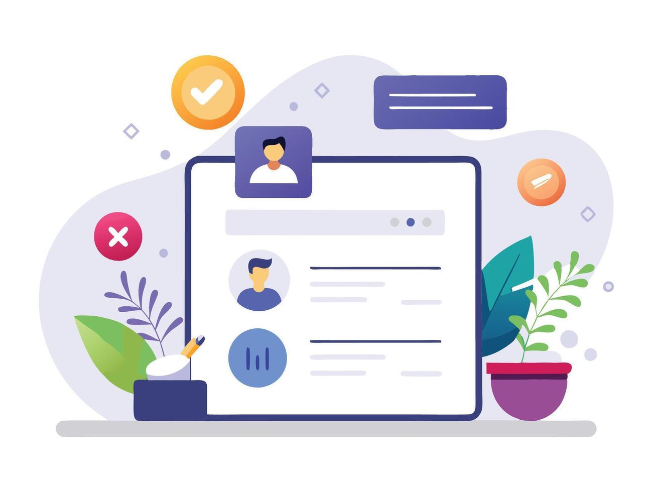 Sign Up and Log In Interaction Blueprint vector