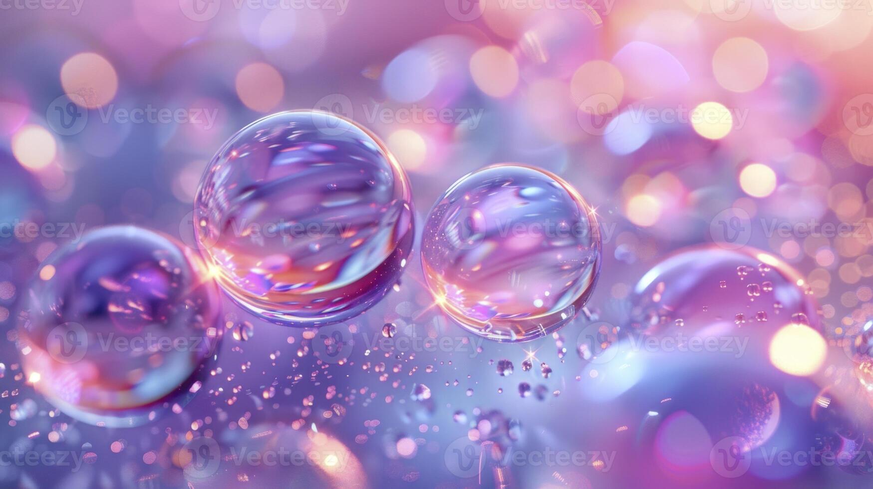 abstract liquid background with bubbles bright colors glowing effect photo