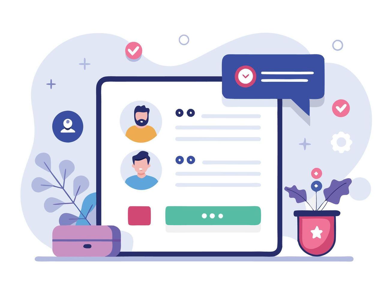 Visualizing the Sign Up-Log In Journey vector