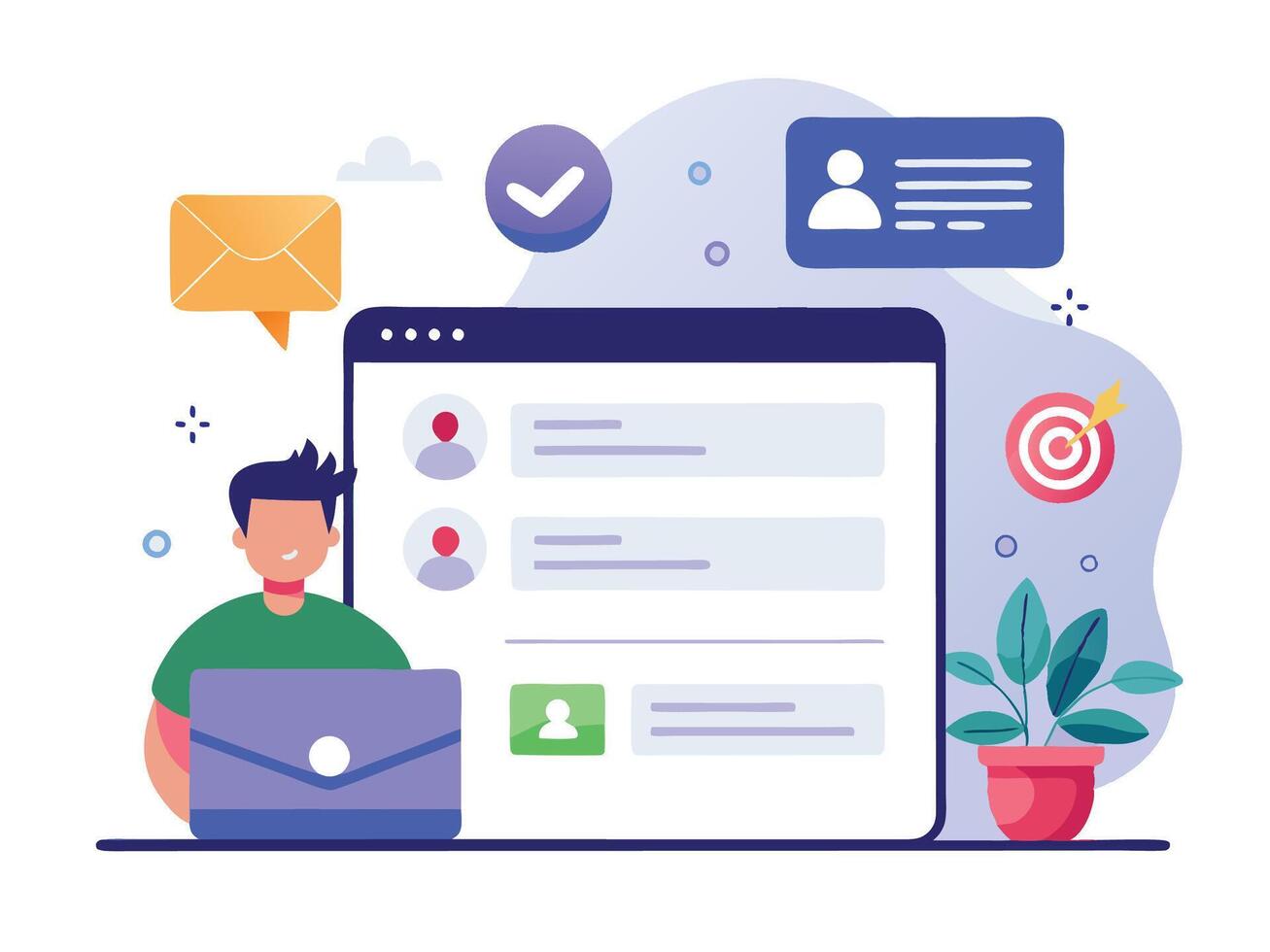 Sign Up-Log In Interface Exploration vector