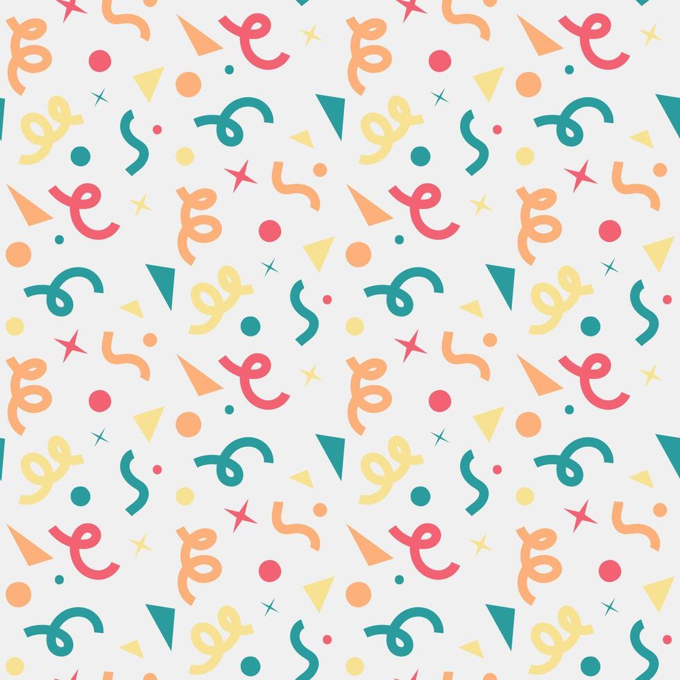 Confetti seamless pattern vector