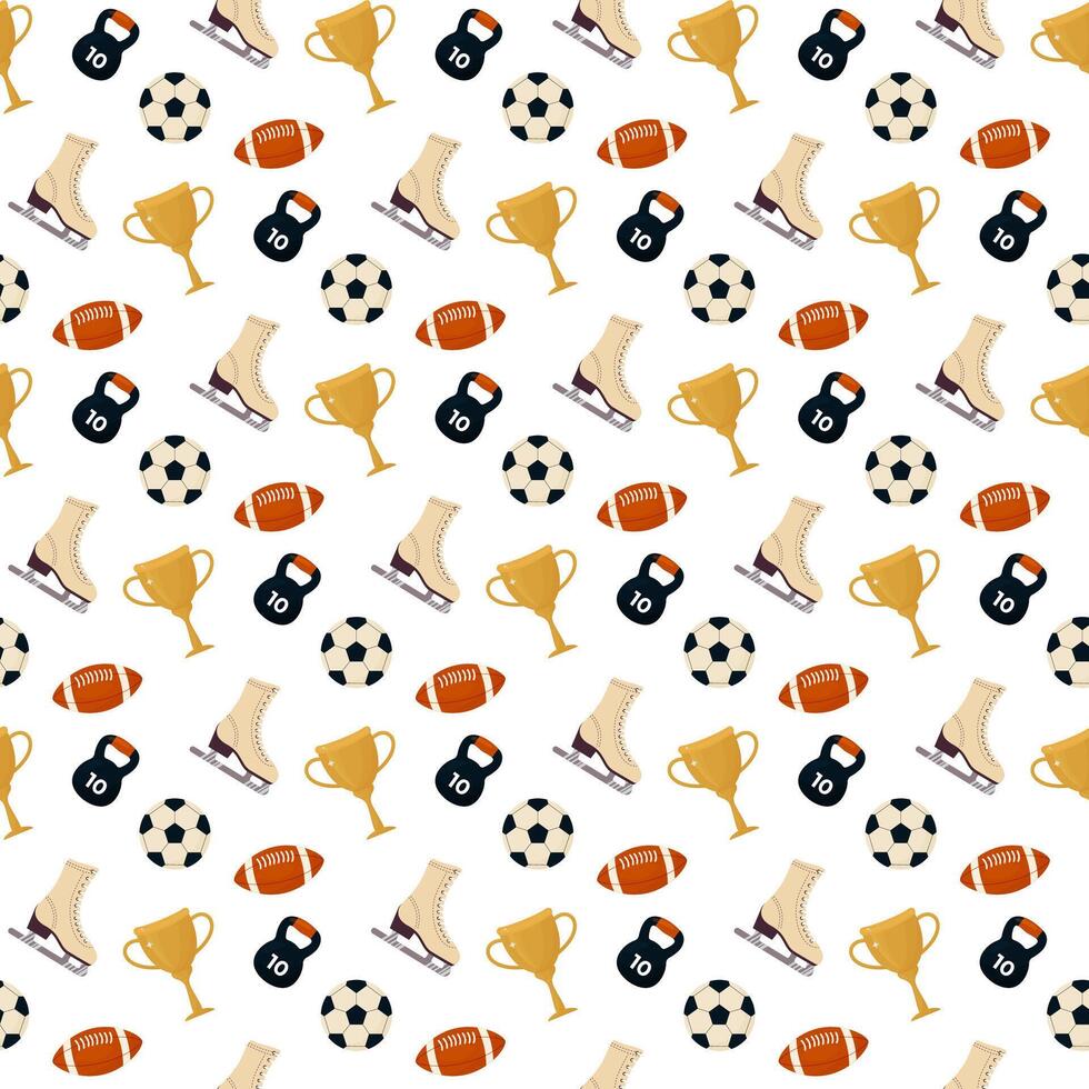 sport seamless pattern vector