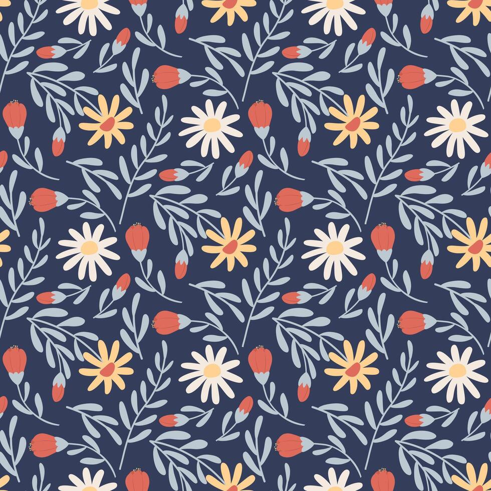 floral seamless pattern vector