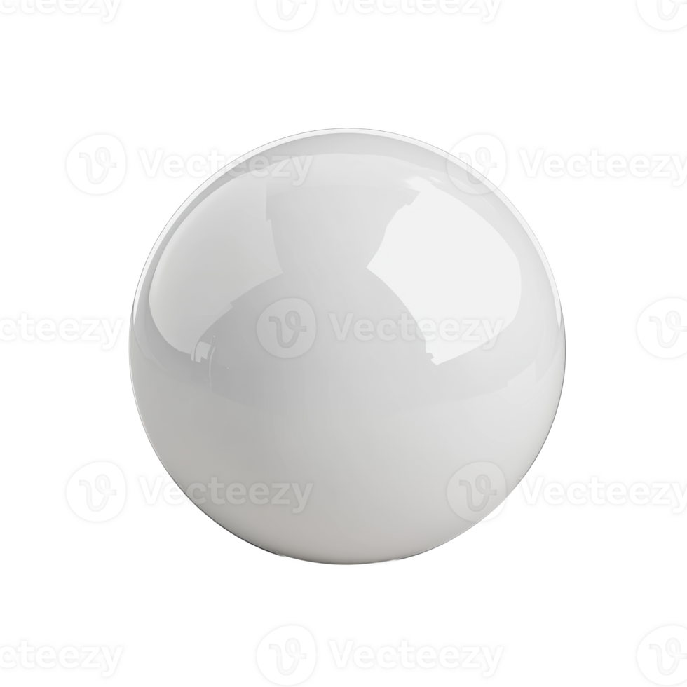 White ceramic sphere on a plain background png