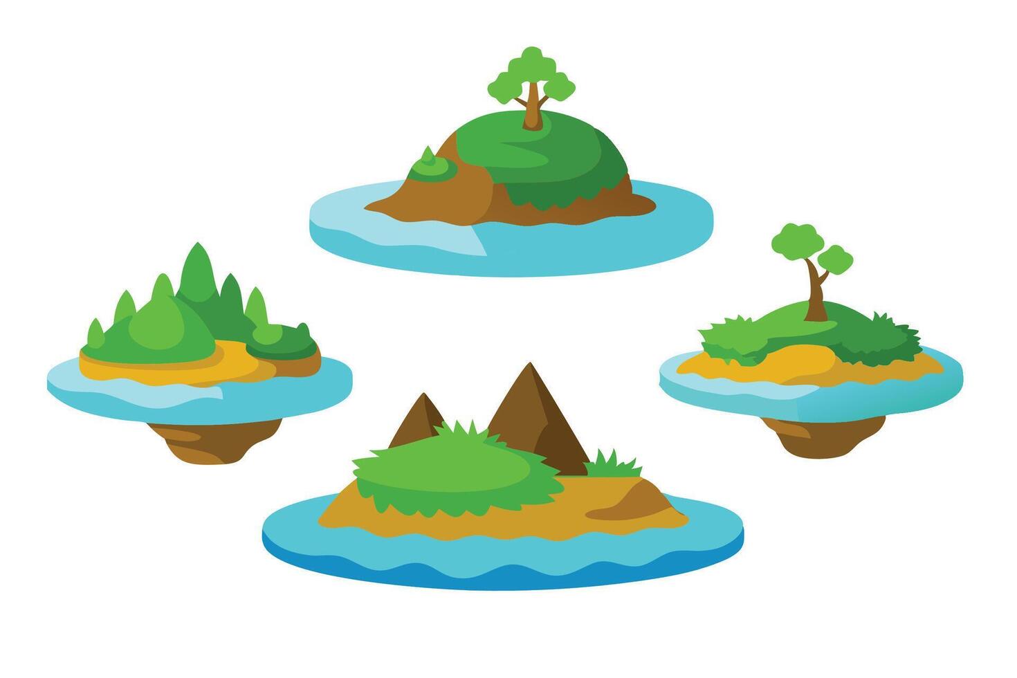 island featuring illustration set on white background vector