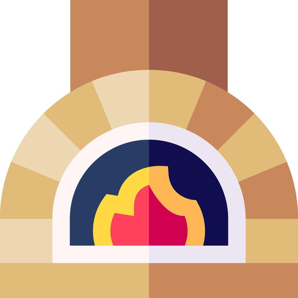 pizza oven illustration design vector