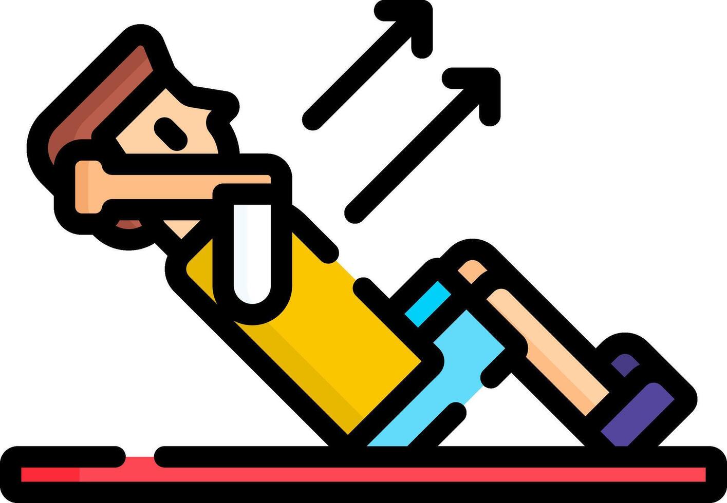 sit up illustration design vector