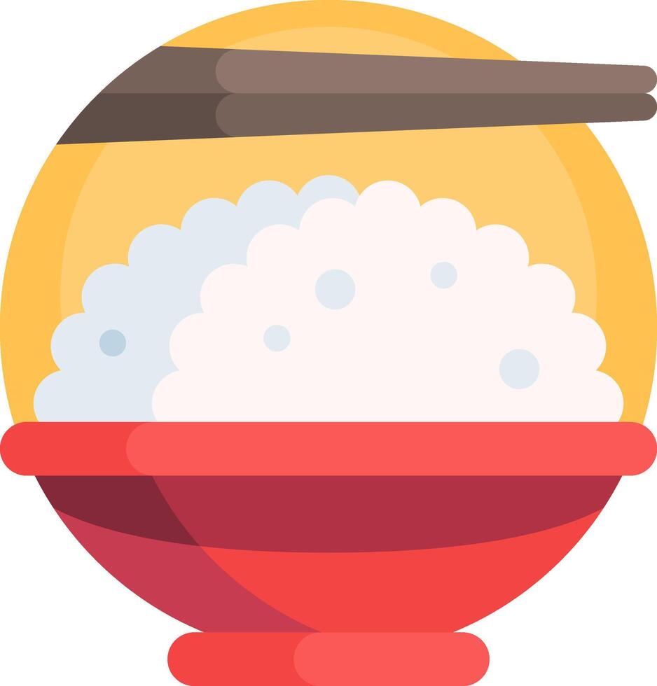 rice bowl illustration design vector