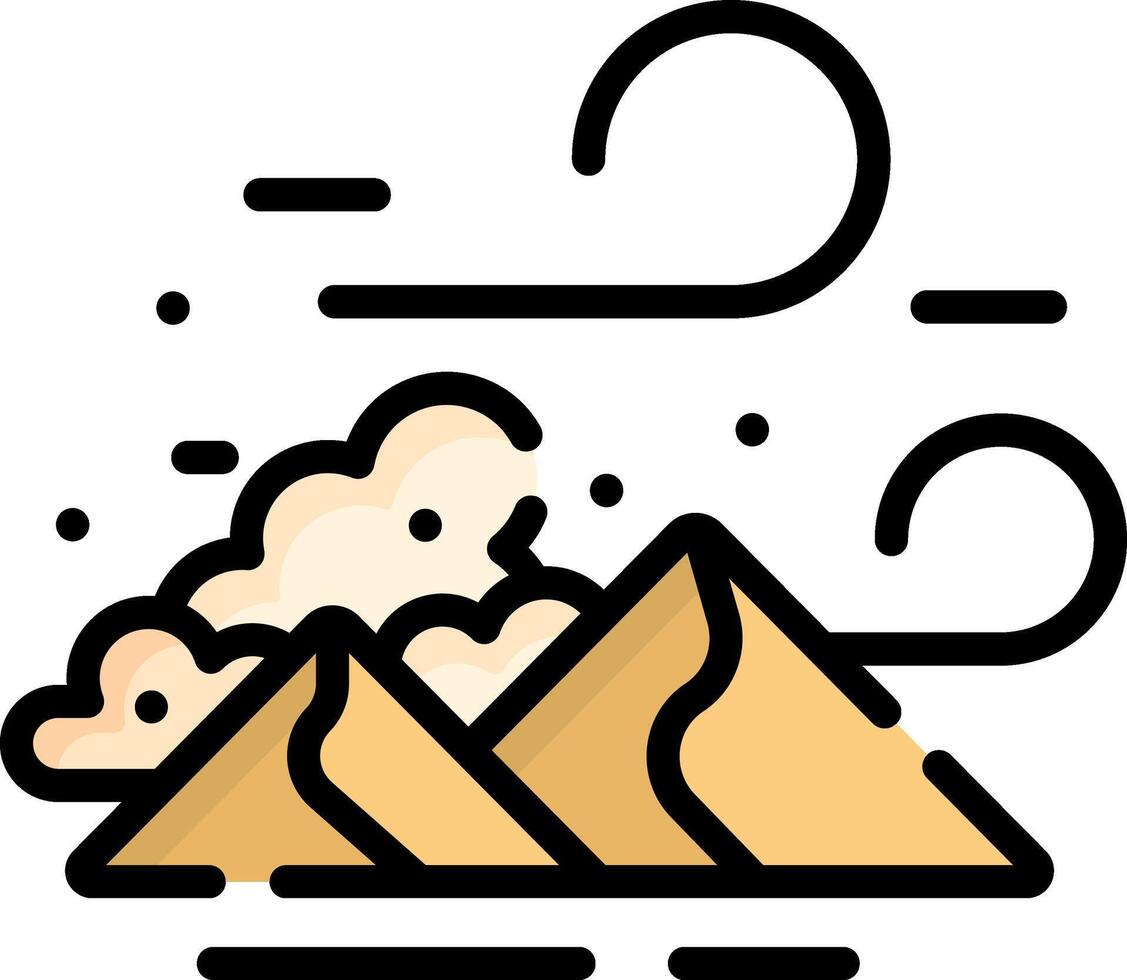 sandstorm illustration design vector