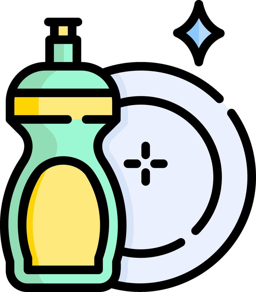 washing plate illustration design vector