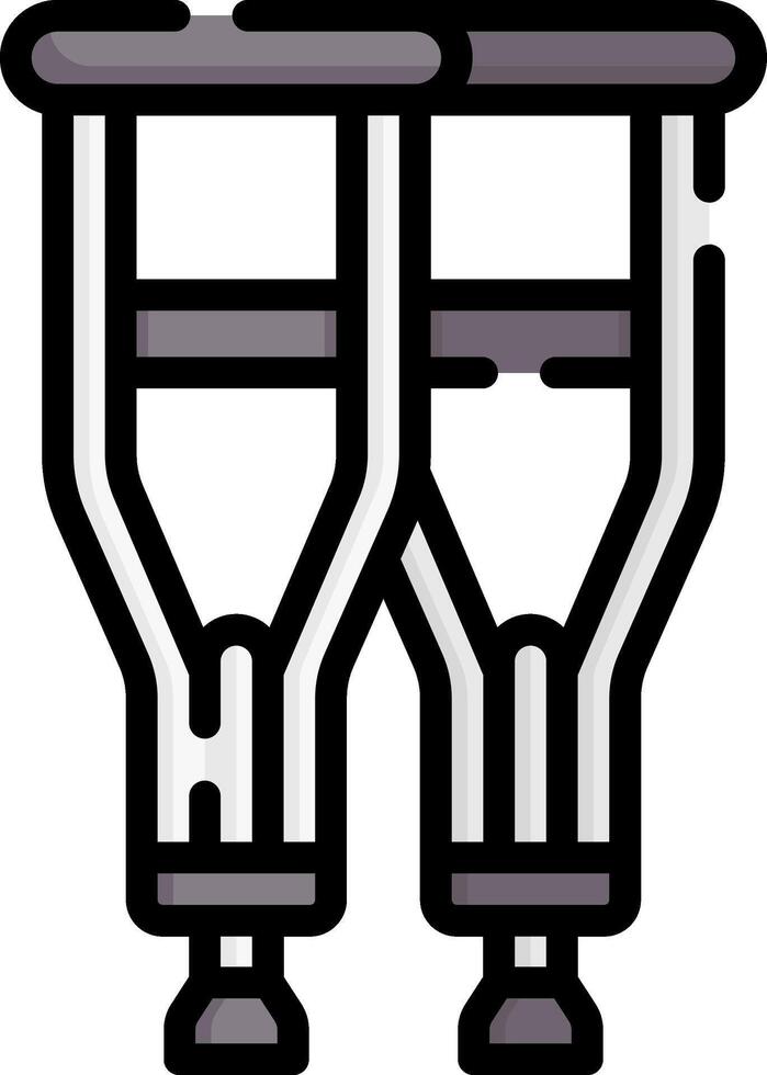 crutches illustration design vector