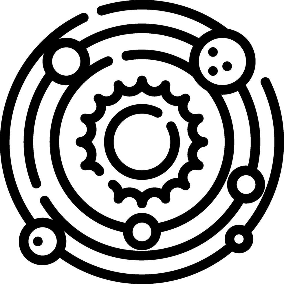 solar system illustration design vector