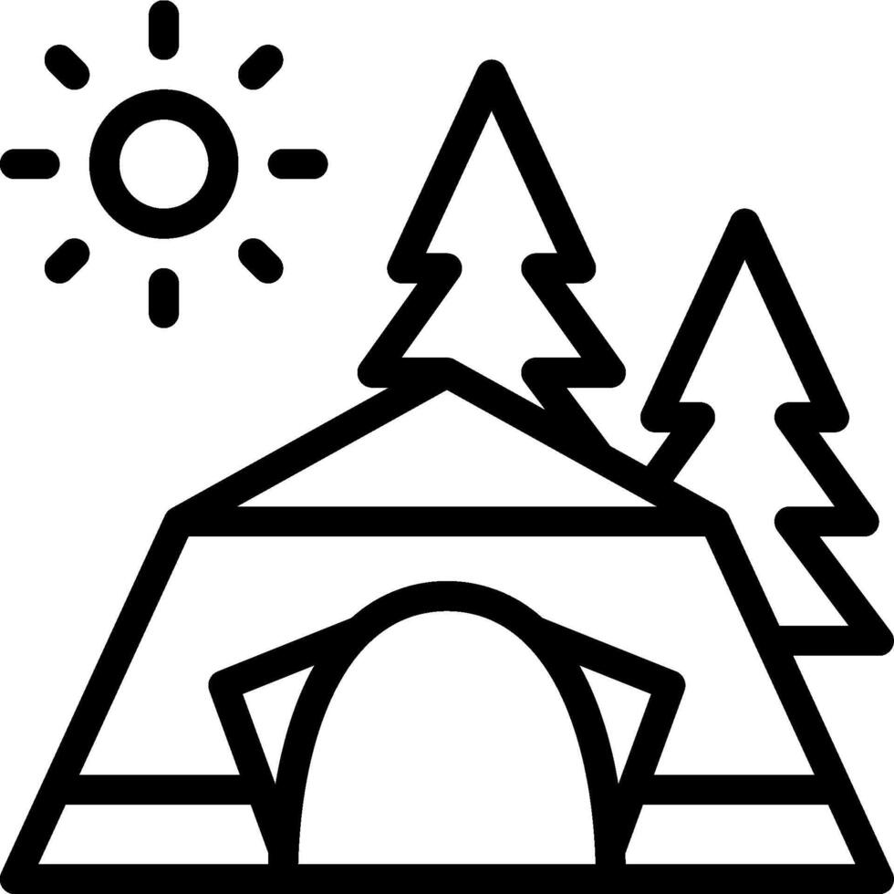camping illustration design vector