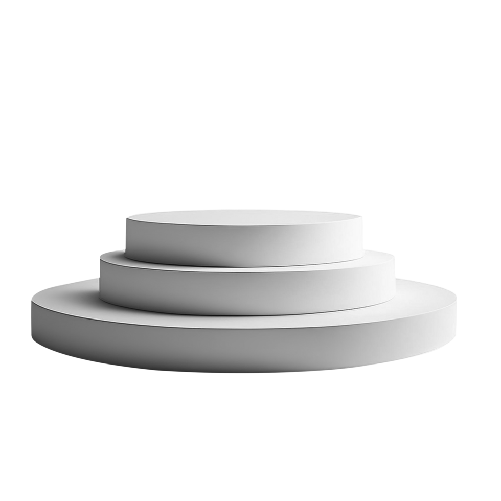3d white podium png