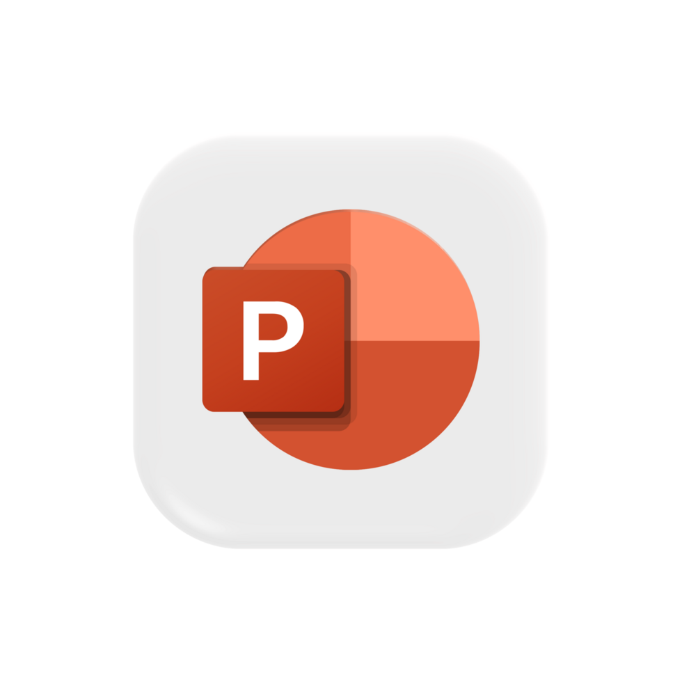 Microsoft Powerpoint icon with a circle png