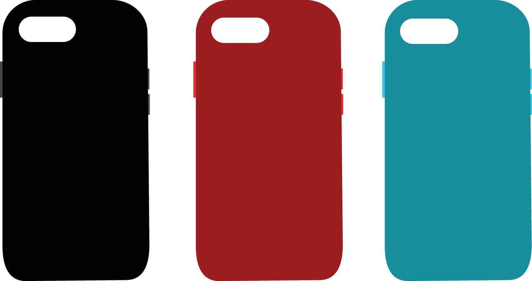 Phone covers many shapes and designs vector