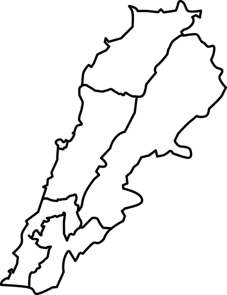 Lebanon map, cedar tree, lebanon beirut shape art illustration vector